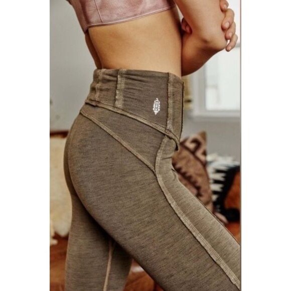 NWOT Free People Movement Washed Green High Waist Leggings - Picture 5 of 10